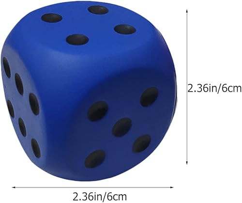 Miniatura 2 de LUOZZY 4 dados de espuma dados de esponja de poliuretano juguetes de bola de descompresión dados de esponja para suministros de fiesta de juegos de