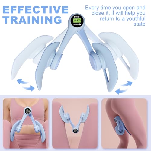 Dijbeentrainer, bekkenbodemtrainer voor vrouwen, Thigh Master trainingsapparaat met intelligent tellen, trimmer-binnenbeen, heuptraining, armtraining - Afbeelding 4