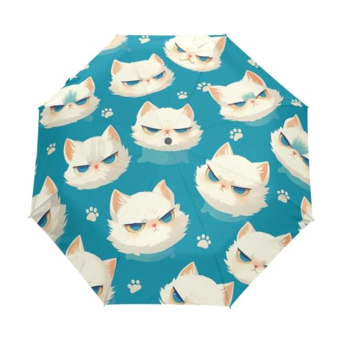Parapluie pliant automatique chatons pour des voyages sereins au bord de mer