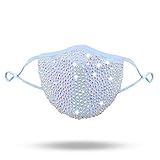 CCbodily Halloween Kunoichi Masquerade Mask for Women - Rhinestone Masquerade Mask Necklace Jewelry...