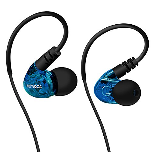 KINVOCA Wired Sport Earphones Stay in Ears for Running Gym Workout Exercise Jogging