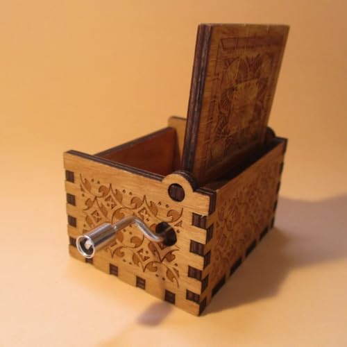 Image of Zesta Lion King Wooden Musical Box Gift | Vintage Music Crank Mini Collectible for Girlfriend, Boyfriend, Husband, Wife | Unique Musical Gifts for Music Lovers | Classic Wooden Box