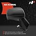 A-Premium Passenger Side Power Door Mirror - Compatible with Subaru Forester 2014 2015 2016 2017 2018 - Heated Manual Folding Black Outside Rear View Mirror - Replace# 91036SG331