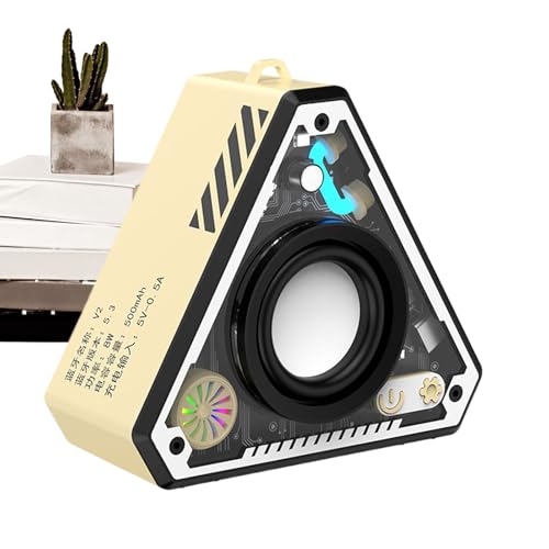 Altavoz Portátil, Subwoofer Inalámbrico Portátil, Equipo de Sonido Estéreo con Grave Amplificado Recargable para Viajes, Ducha y Gimnasio