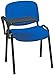 KARISMA - ISO Imbottito D/2 + TAV, Sedia in Plastica Ufficio/Scuola più Tavoletta Ribaltina Scrittoio, Blu