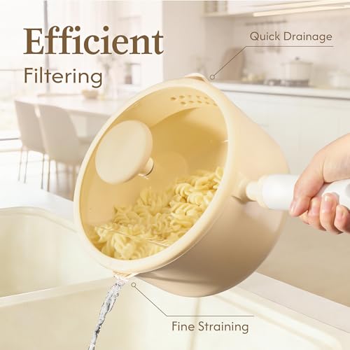 75% Off CAROTE 9pc Nonstick Ceramic Cookware Set, Yellow - Image 5