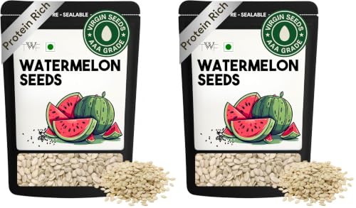 Image of TWF Virgin Watermelon Seeds | 500g | AAA Grade Seeds for Eating | Gluten Free | Tarbuj Beej | Magaj Seeds | Non GMO | Rich In Protein & Dietary Fibre | Without Shell | Resealable Pack | Healthy Snack | Unroasted | Unsalted | Highest Natural Potency