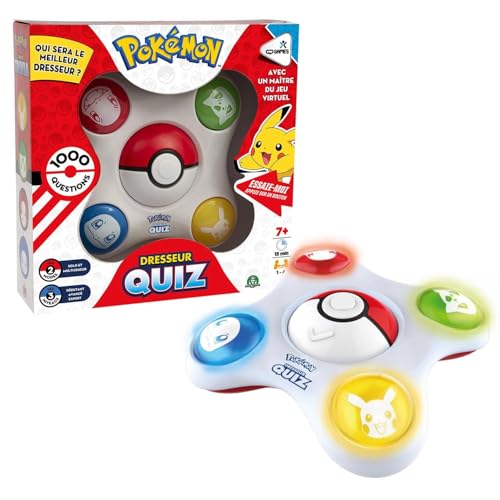 ZANZOON, Pokémon - Dresseur Quiz (Version française), Jeu de société ludique et Dynamique, Teste tes Connaissances Pokémon, Jusqu'à 4 Joueurs, pour Les...
