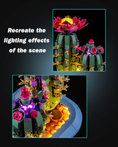 Image of LED Light Kit for Lego The Botanical Collection Flowering Cactus 11509 Set, Compatible with Lego 11509 Building Blocks Model(Not Include Blocks Set)