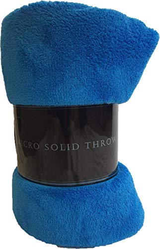 Ultra Soft Cozy Plush Fleece Warm Solid Colors Traveling Throw Blanket 50" X