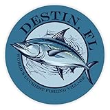 Destin Florida Fishing Village Design Souvenir Round Decorative Flat Magnet 2-Inch