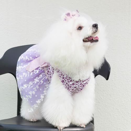 Image of CuteBone Dog Birthday Dress Girl Puppy Skirt Tutu Cat Wedding Outfit Pet Party Clothes for Small Dogs Costume DD14M