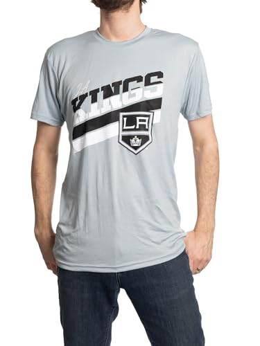 Calhoun NHL Mens Short Sleeve Rash Guard Wicking T-Shirt (Small La Kings)