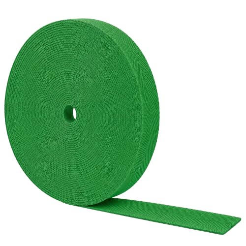 Mandala Crafts 3/4 Inch Wide Green Natural Cotton Twill Tape Ribbon, 50 YDs