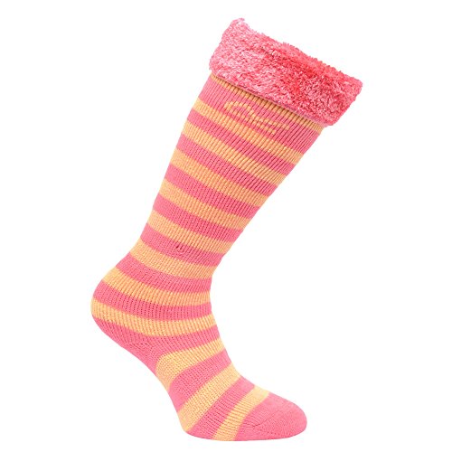 Regatta - Calcetines para botas de agua con cuello de pelo colección Great Outdoors para niños (29-31 EU) (Rosa/Limón)