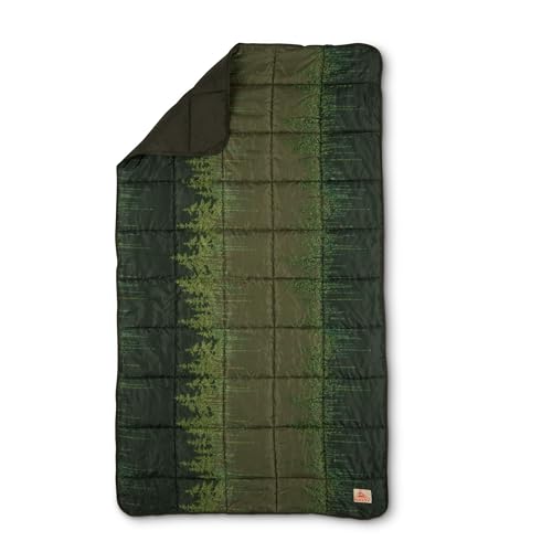 Kelty | Bestie Blanket Winter Moss Treeline - Lightweight, Cozy Large 1P Blanket - Twin