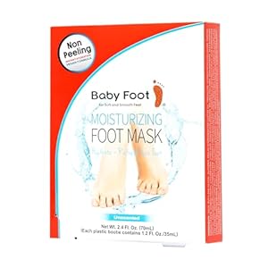 Baby Foot Unscented Non-Peel Moisturing Mask – Hydrate and Refesh in 15-Minute – No Pain Feet Treatment – For Men and Women – Smooth and rich moisturizer for Baby Soft Feet