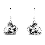 KEVIN N ANNA Sterling Silver Rabbit Earrings