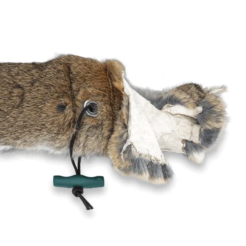 ROMNEYS Kaninchendummy | Standard-Dummy 500g mit echtem Kaninchenfell überzogen | Wild-Apportel für die jagdliche Hundeausbildung