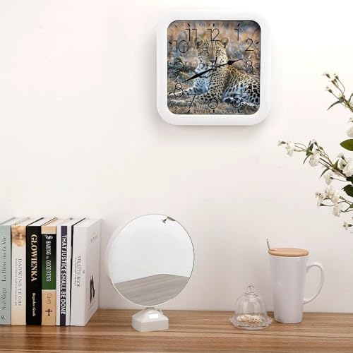 Horloge murale imprimé léopard pour une décoration de salon chic - 5
