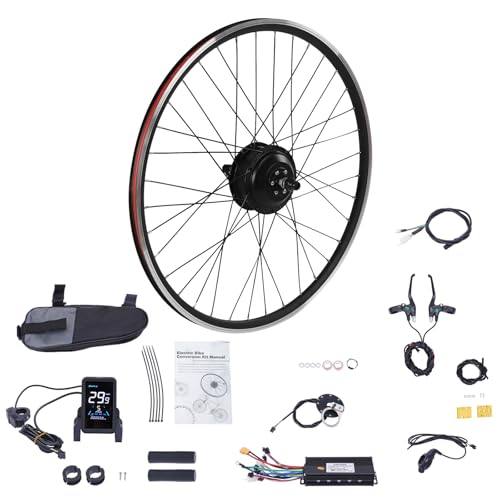 Zoobotanica 36V 250W Ebike Umbausatz,28 Zoll 29 Zoll Hinterrad/Vorderrad Umbausatz Kit,Elektrofahrrad Umbausatz Ebike Conversion Kit mit LCD Display,Integriertem Controller,PAS (Hinterrad, 36V 250W)