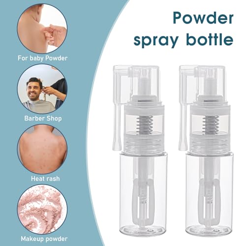 Cobee 2 Stück Glitzer-Staubsprüher, 35 ml essbare Glitzer-Sprühflasche leer Mehrzweck-Sprühflasche aus transparentem Kunststoff für Kuchen Basteln Scrapbooking Kartenherstellung