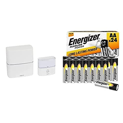 Carillon sans fil et sonnette Legrand kit sérénité blanc et piles AA Energizer - 2