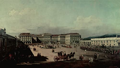 Impression sur toile château de Schönbrunn Bellotto poster salon 60x90