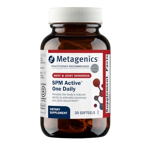 Metagenics SPM Active One Daily Supplement - Next Generation Omega Fish Oil with Pro Resolving Mediators for Joint Soreness & Soothing Relief* - Sustainably Sourced - Gluten-Free - 30 Softgels