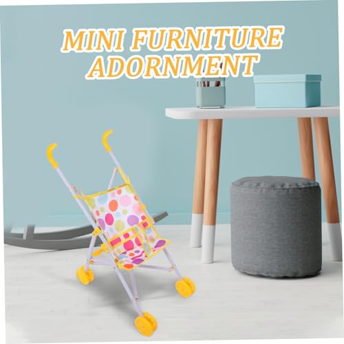 SOPOTUTU Realistischer Puppenwagen Leichte Kompakte Detailgetreues Design Zubehör für Puppenhäuser Fördert Eltern Junge Mädchen Spiel Langlebiger Kunststoff Vielseitig Einsetzbar – Bild 5