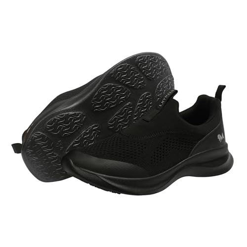 Image of Neeman's Mono Curve Men Slip On Shoes | Breathable Stretch Knit Casual Sneakers | Lightweight EVA Pebble Grip Sole | Foam Cushioned Footbed | Comfortable Everyday Walking Shoes