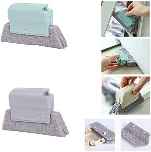 Image of FirstTry Sliding Cleaning Brush | Magic Window Door Track Cleaning Tool | Multipurpose Removable Scouring Hand-held Grip Crevice | for Bathroom, Kitchen, Seams, Floor Liners - Set of 5