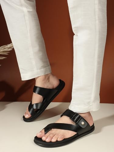 Image of Carlton London Men Comfortable,Flat,Round Toe,Buckle,fashion Sandal for Daily use and Casual use