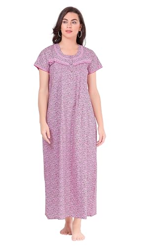 Image of AV2 Women Printed Cotton Nightwear Nighty|Womens Night Wear Maxi -7279
