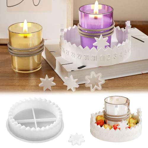 Gießformen Silikon Adventskranz, Gießform Adventskalender,...