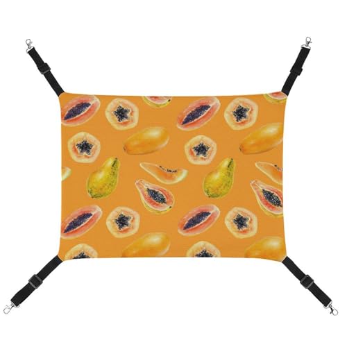 VOSERY Amaca per gatti sospesa, regolabile, altalena per frutta tropicale papaya, per cani, furetti, conigli, piccoli animali domestici, accessori per gatti, con ganci