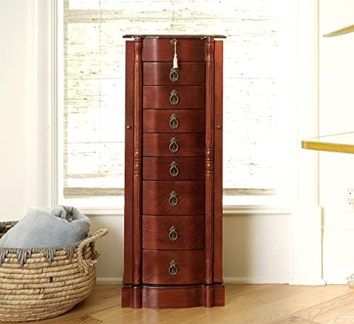 Francesca Jewelry Armoire - Antique Style Locking Storage - Hives and Honey