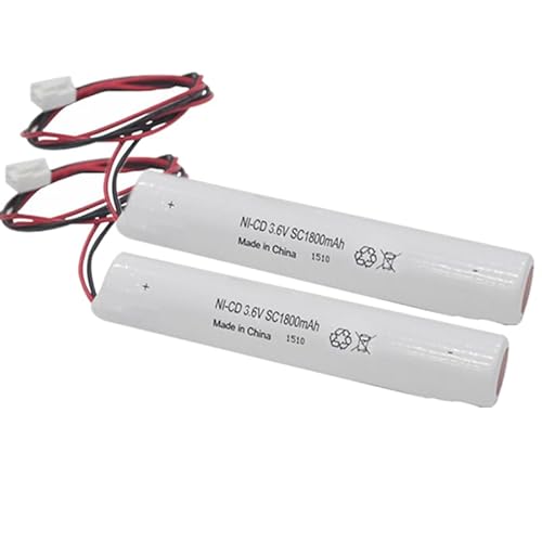 HUBATS Emergency Lighting Battery 2pcs SC 1800mAh 3.6V for Exit LED Light