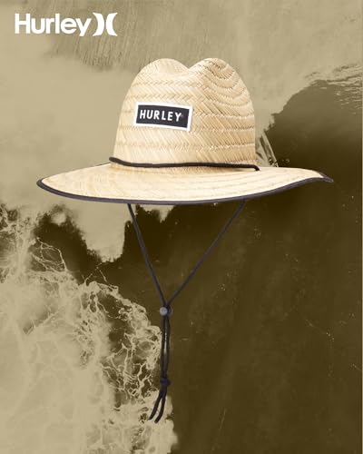 Image of Hurley Men's Straw Hat - Bayside Lifeguard Straw Sun Hat