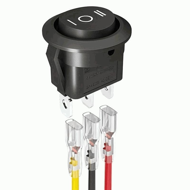 Interruptor Basculante con cable SPDT ON/OFF/ON 3 pin, 1 Unidad - imagen 1