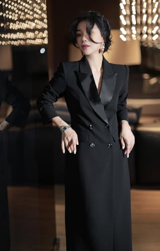 Manteau Long Veste de Smoking Ajustée contre le Froid du Soir