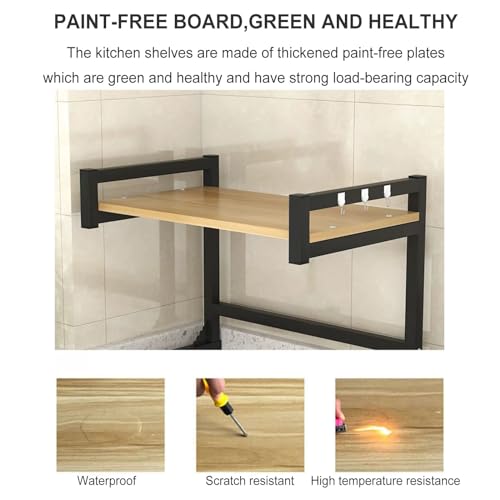 Heavy Duty Forno a microonde Rack con ShelfMetal Baker's Rack per Cucina Storage & nizationSturdy Kitchen nizer Stand per elettrodomestici - immagine 6