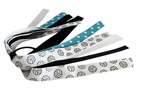 Basketball Glitter Ponytail Streamer Hair Bow For Girls Team School, Navy Blue Gold Or Match Colors, Softball Volleyball #TOP4