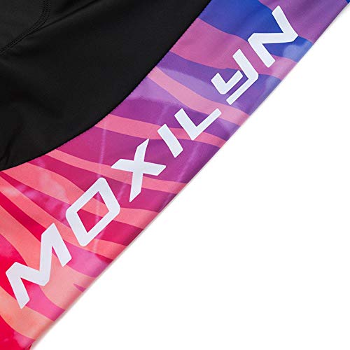 MOXILYN Mens Cycling Jersey MTB Clothes Cycling Kit Bike Shirts and Cycling Bibs Short with 20D Gel Pad Biking Clothing Set