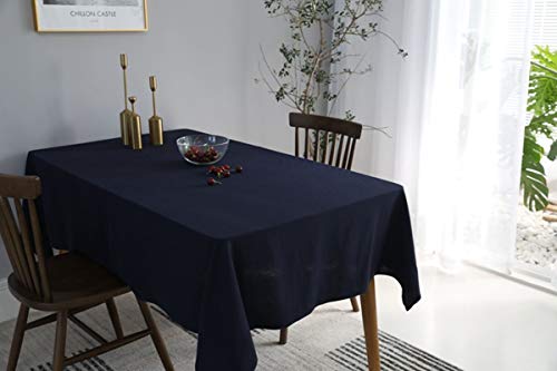 Nappe polyester 90x140cm bleu foncé moderne pour table - 7