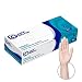 Safe Health Vinyl Exam Disposable Gloves, Latex Free, Powder Free, Clear, Box of 100, Medium, 3.5 mil, Medical Grade, Nursing, Office, Kitchen, Pet Care, Cleaning, Housework, Food Service