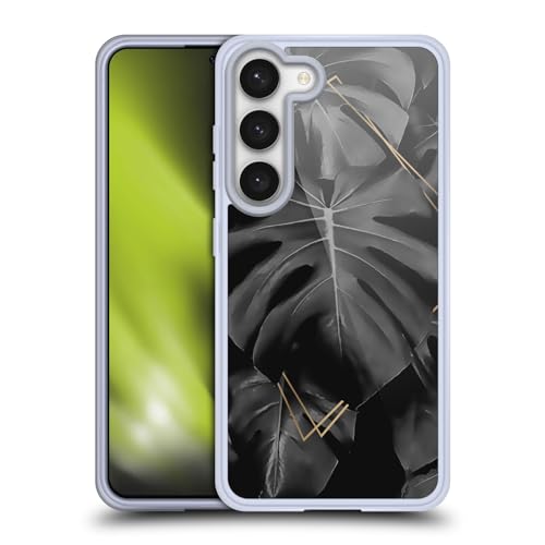 Funda Samsung S23 5G gel suave silicona protectora negra Monstera Profunda