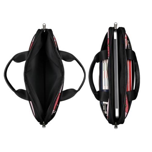 Bolso para portátil rojo con diseño de corazón de fresa 15 pulgadas miniatura 5