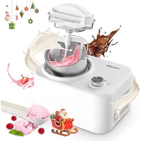 EUHOMY Ice Cream Maker with Compressor Cover