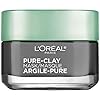 L'Oreal Paris Skincare Pure Clay Face Mask with Charcoal for Dull Skin to Detox & Brighten Skin, Clay Mask, at home face mask, 1.7 oz.
